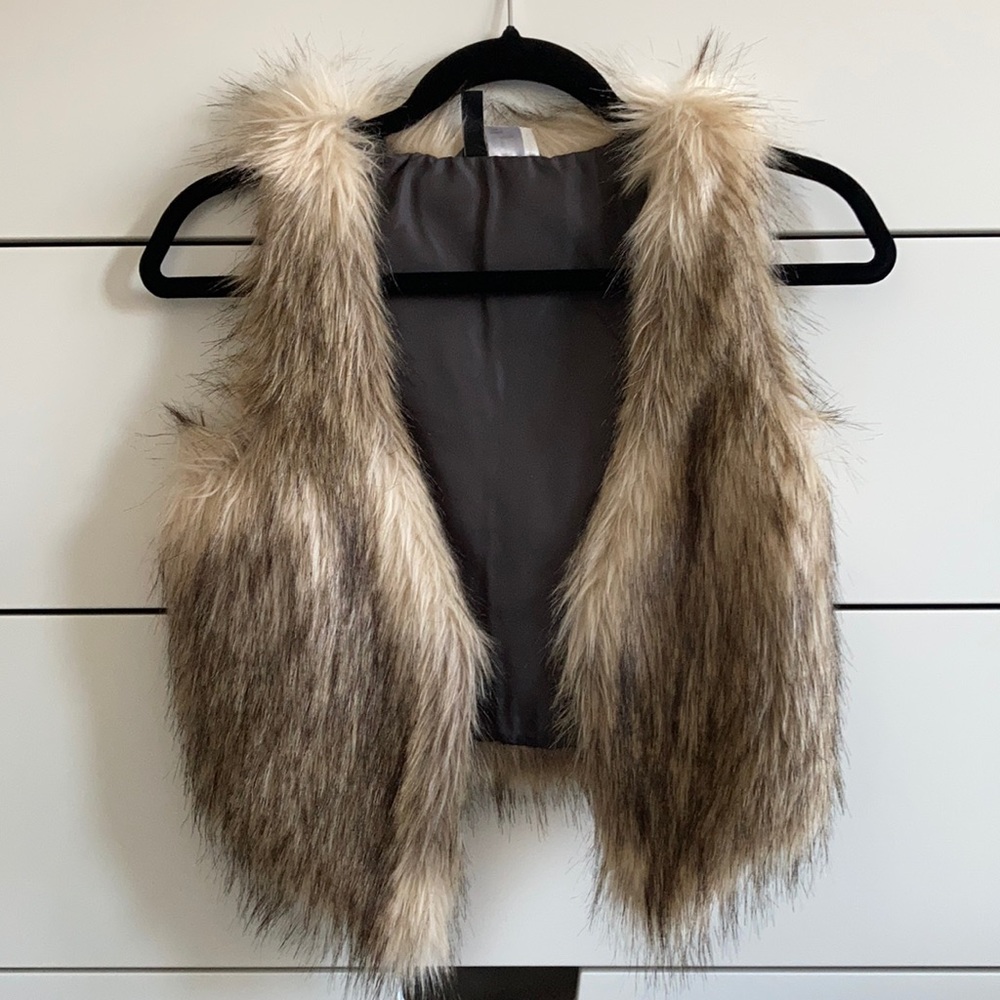 H&M Faux Fur Crop Vest